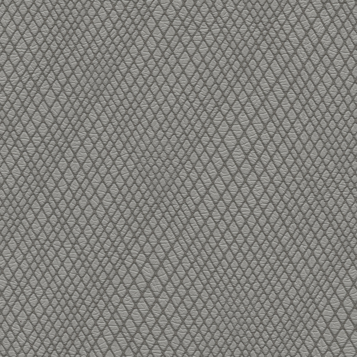 Grey fabric with a small diamond reptile-scale embossing and a matte textured finish.