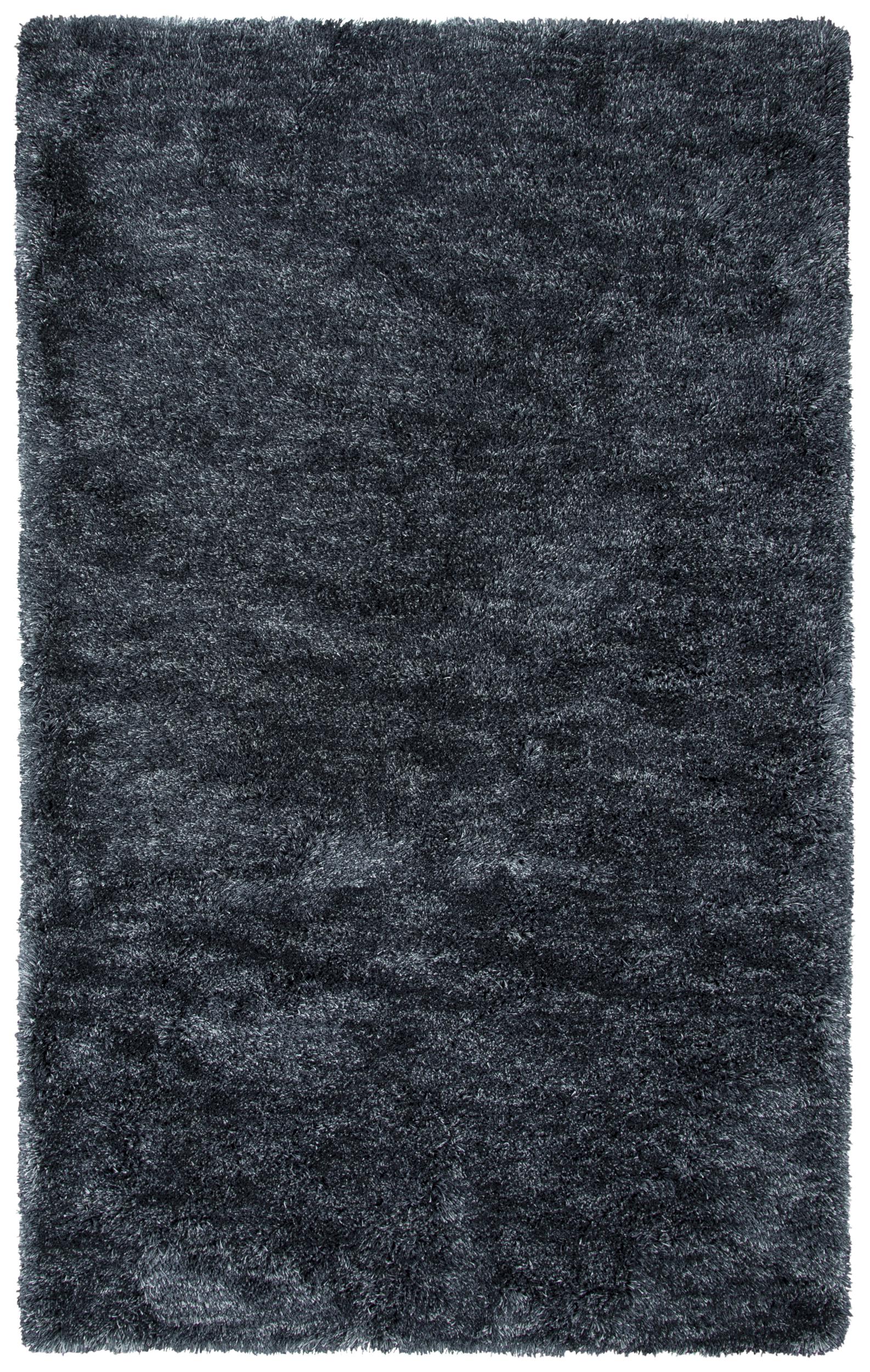 5x8 black shag area rug with ultra plush tall pile, hand tufted soft polyester rug for living room and bedroom, cozy modern solid rug with cotton canvas backing, durable high pile shag rug for contemporary home decor, soft textured charcoal rug for stylish interiors