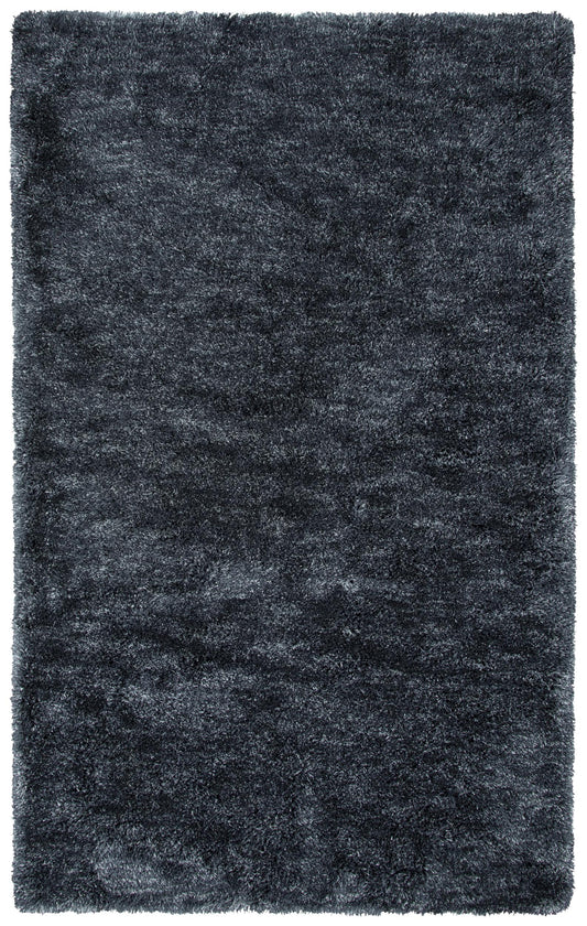5x8 black shag area rug with ultra plush tall pile, hand tufted soft polyester rug for living room and bedroom, cozy modern solid rug with cotton canvas backing, durable high pile shag rug for contemporary home decor, soft textured charcoal rug for stylish interiors