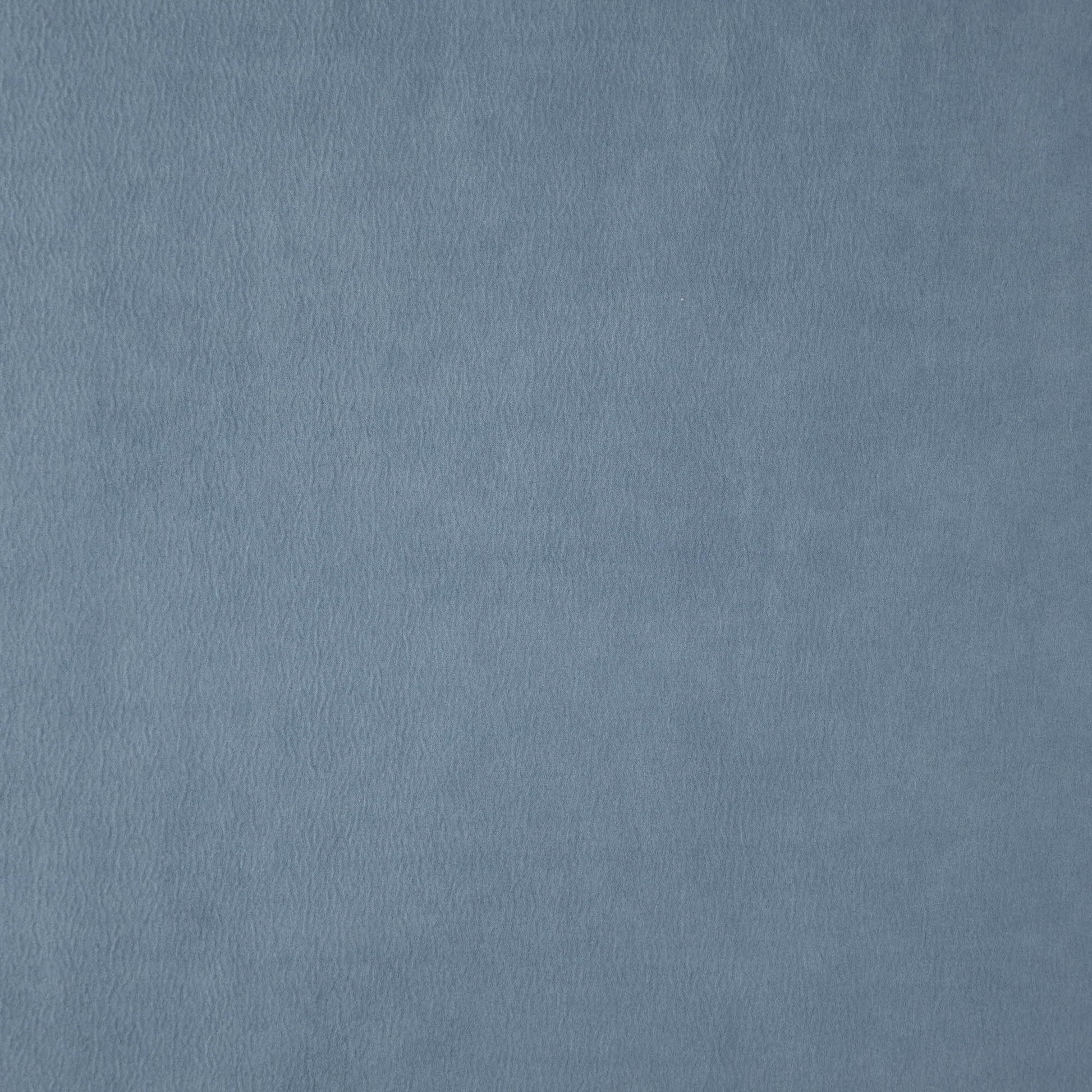 Blue faux suede square swatch with subtle grain.