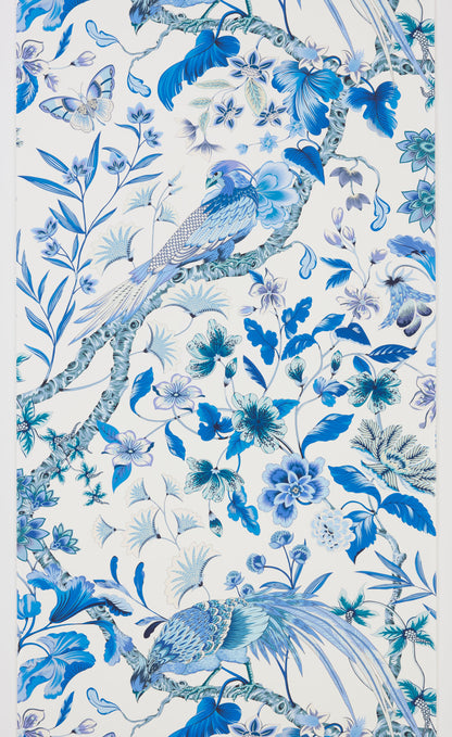 SCALAMANDRE  BOTANY BAY - WALLCOVERING BIRD , ANIMAL 
BOTANICAL , FOLIAGE 
FLORAL PORCELAIN   - WJR00036822D NEW SKU # WJR6822D0003