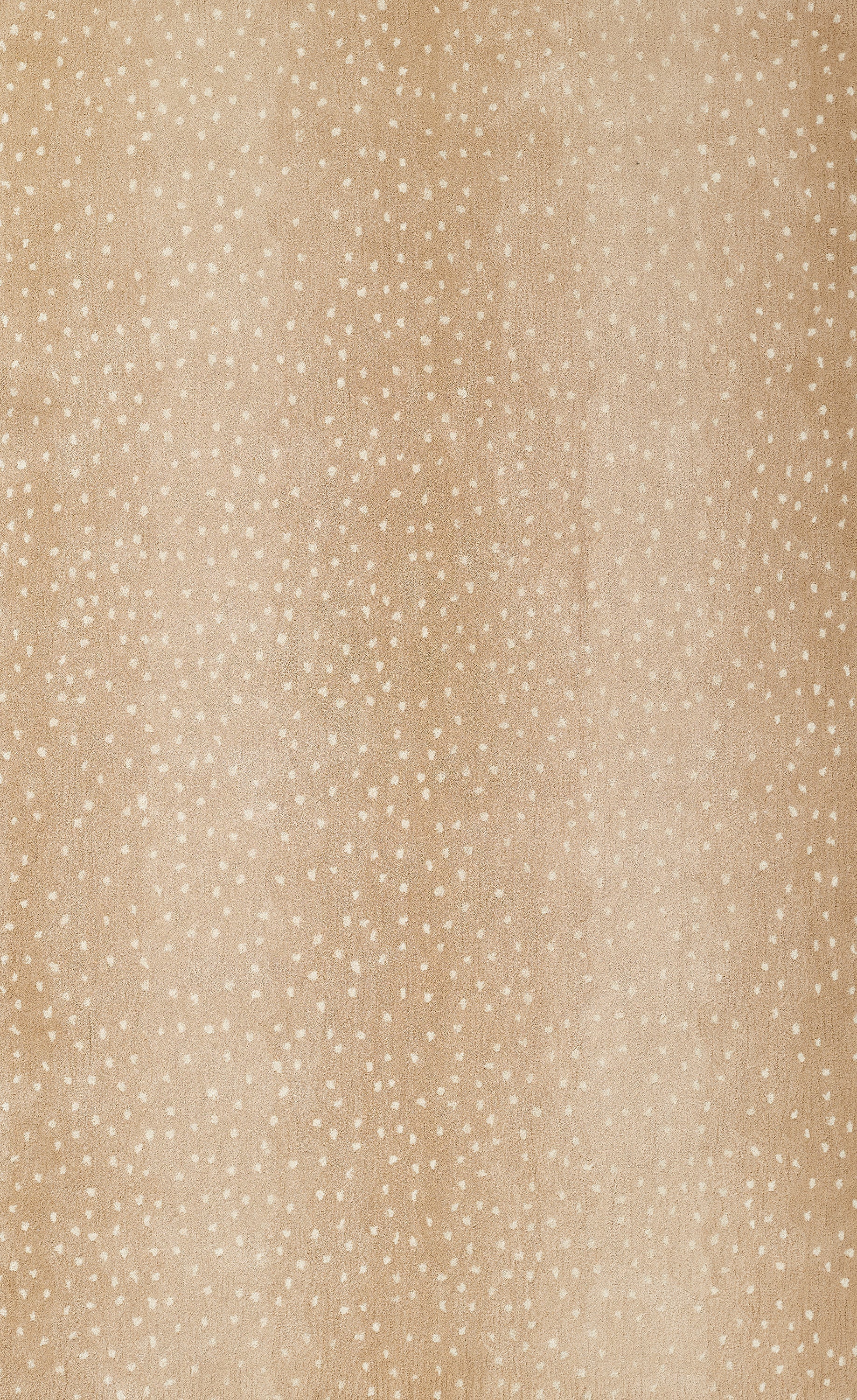 Beige fabric with tiny white specks forming a subtle polka-dot pattern, soft textured textile for home decor.