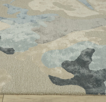 Wave contemporary rug, 10' x 13'.