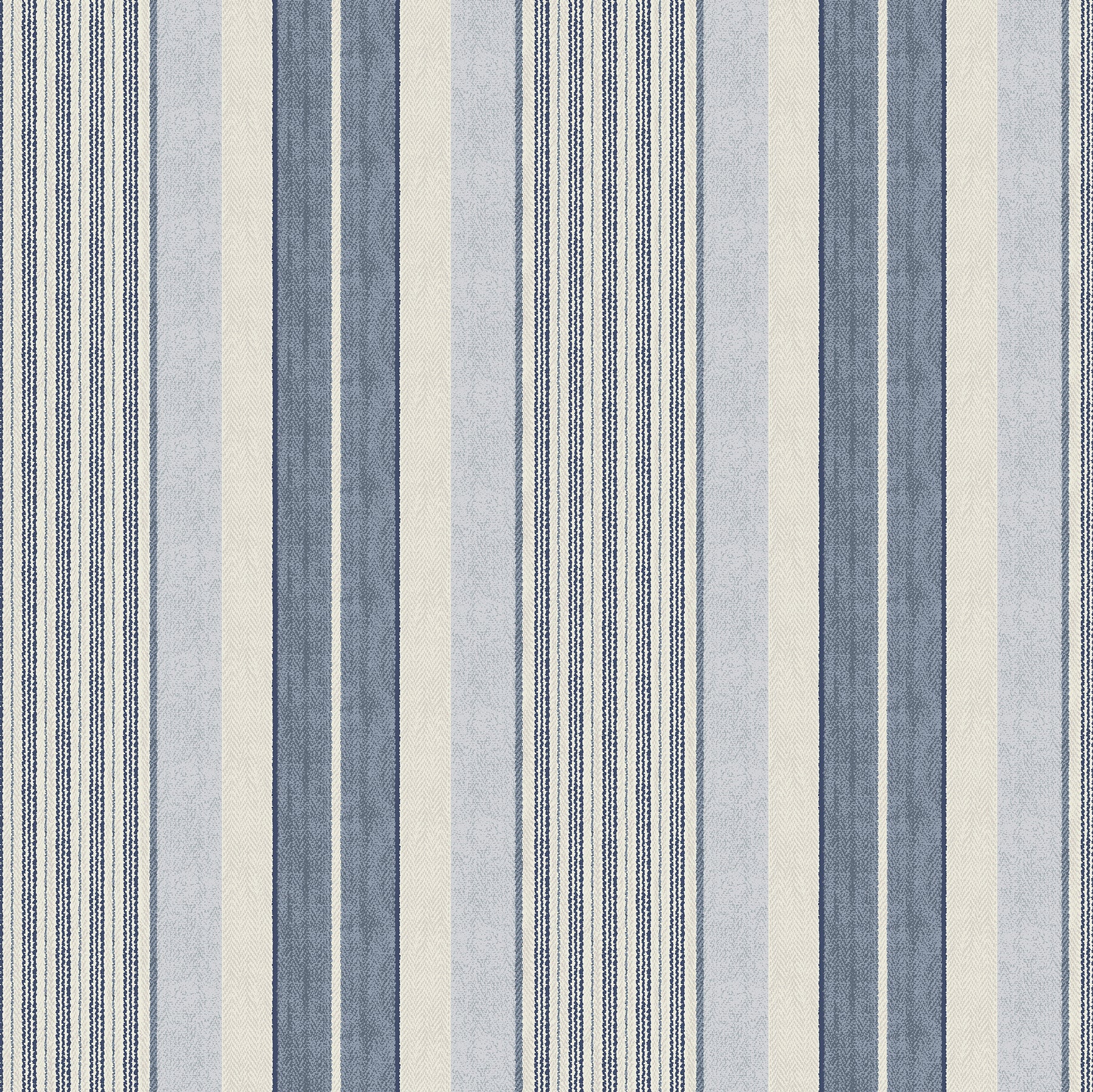 Blue vertical striped wallpaper; peel-and-stick.