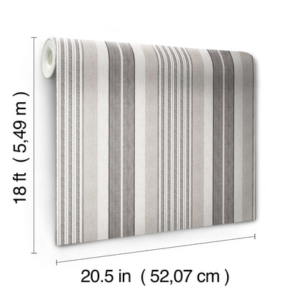 York Wallcoverings NuWallpaper Escot Charcoal Peel and Stick Wallpaper Graphics Transitional Charcoal  Current Peel & Stick - WVS6477