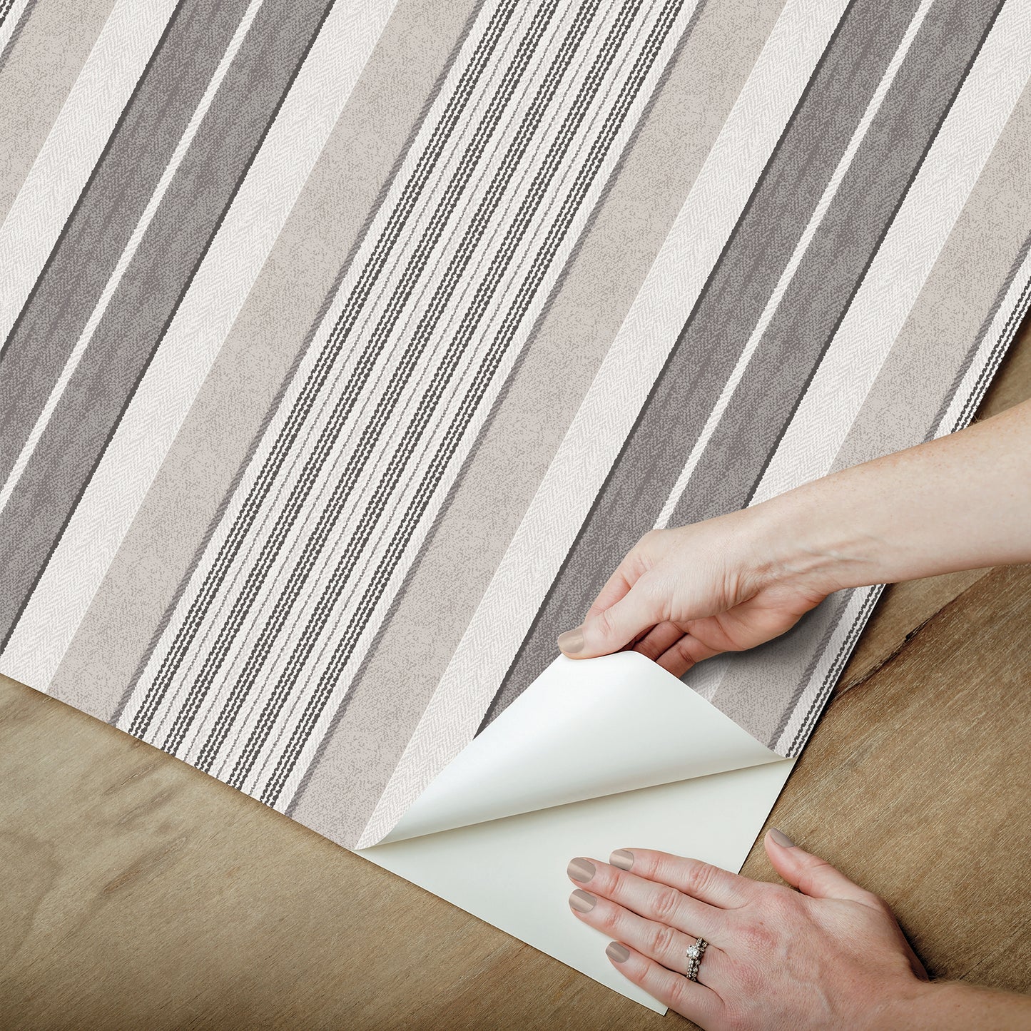 York Wallcoverings NuWallpaper Escot Charcoal Peel and Stick Wallpaper Graphics Transitional Charcoal  Current Peel & Stick - WVS6477