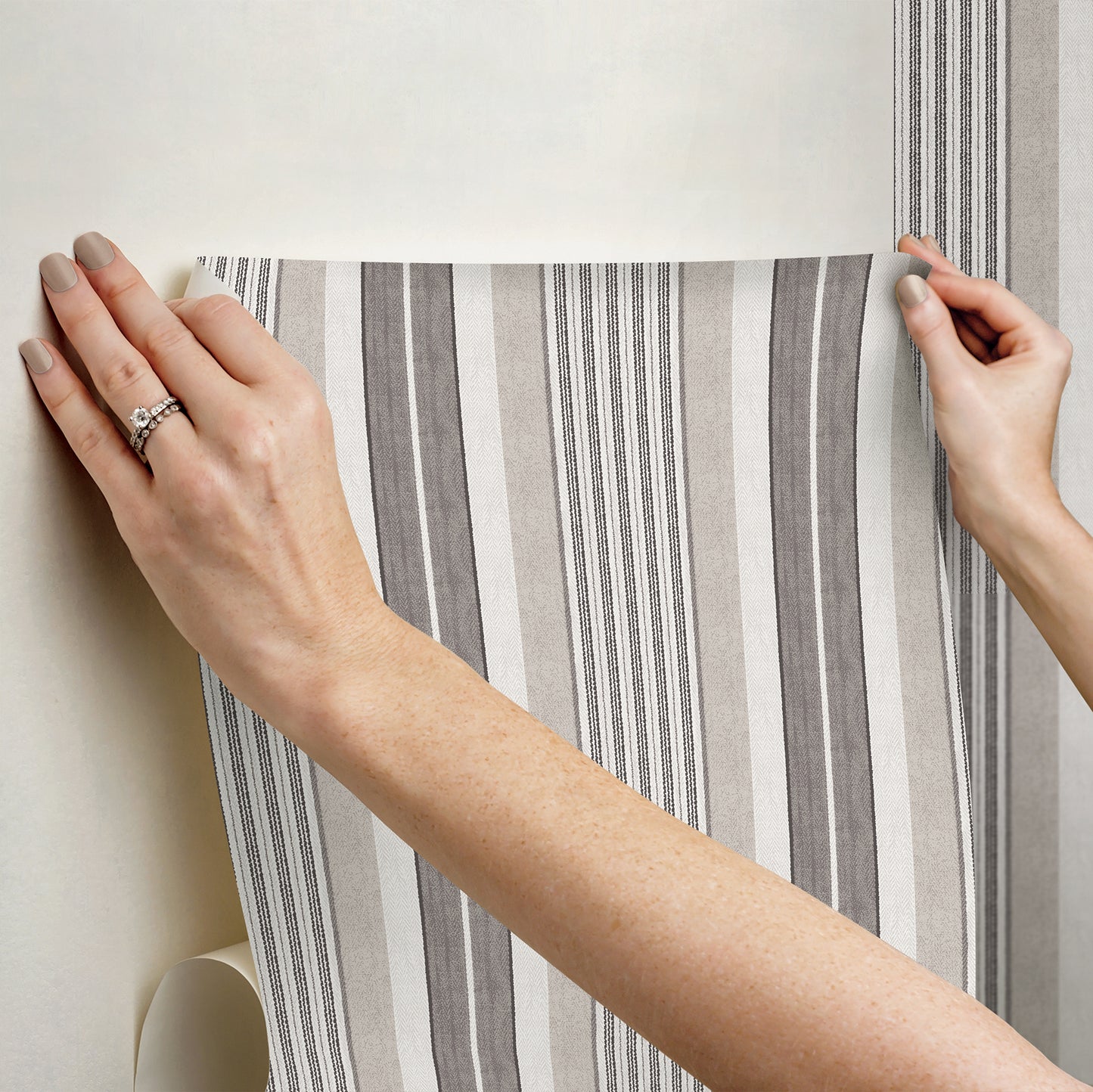 York Wallcoverings NuWallpaper Escot Charcoal Peel and Stick Wallpaper Graphics Transitional Charcoal  Current Peel & Stick - WVS6477