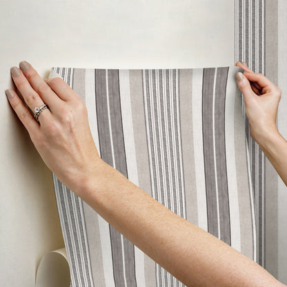 York Wallcoverings NuWallpaper Escot Charcoal Peel and Stick Wallpaper Graphics Transitional Charcoal  Current Peel & Stick - WVS6477