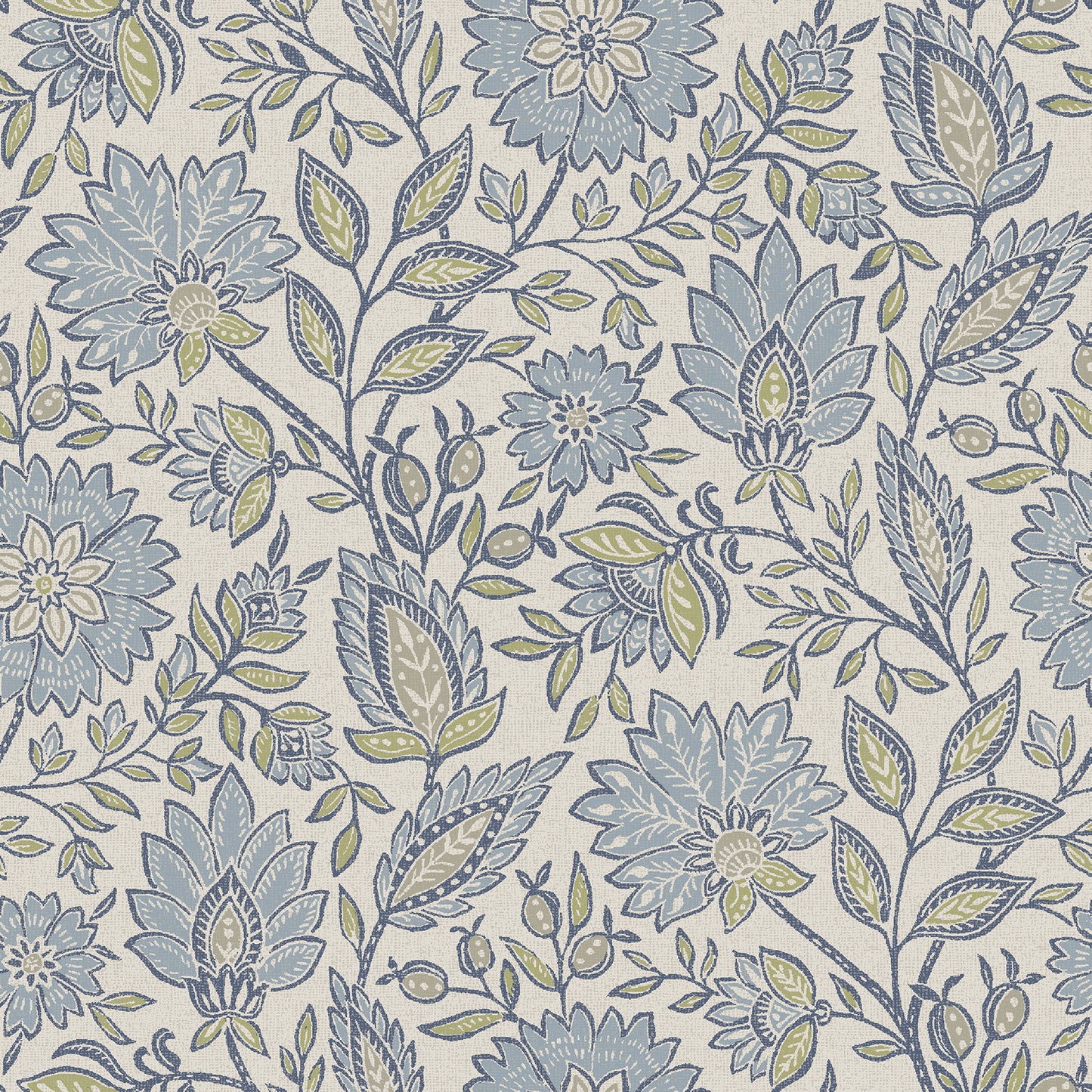 York Wallcoverings NuWallpaper Indira Aster Blue Peel and Stick Wallpaper Botanical Transitional Blue  Current Peel & Stick - WVS6481