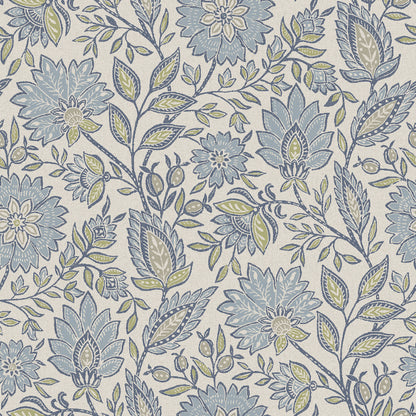 York Wallcoverings NuWallpaper Indira Aster Blue Peel and Stick Wallpaper Botanical Transitional Blue  Current Peel & Stick - WVS6481