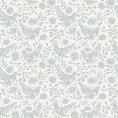 York Wallcoverings NuWallpaper Winged Serenade Blue Peel and Stick Wallpaper Animals Transitional Blue  Current Peel & Stick - WVS6482