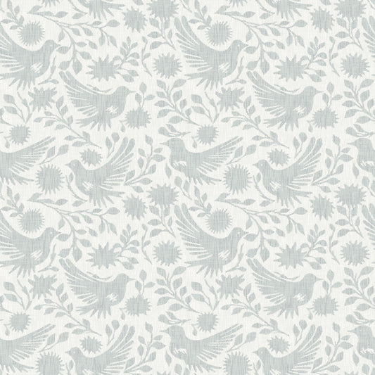 York Wallcoverings NuWallpaper Winged Serenade Blue Peel and Stick Wallpaper Animals Transitional Blue  Current Peel & Stick - WVS6482