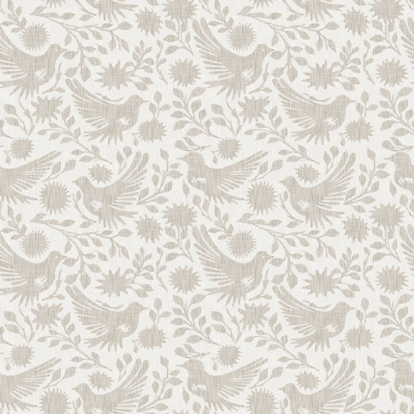 York Wallcoverings NuWallpaper Winged Serenade Taupe Peel and Stick Wallpaper Animals Transitional Taupe  Current Peel & Stick - WVS6483