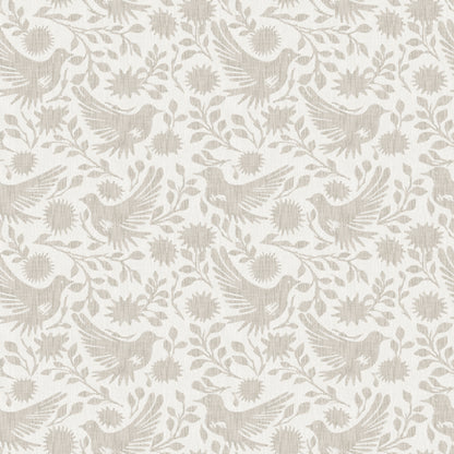 York Wallcoverings NuWallpaper Winged Serenade Taupe Peel and Stick Wallpaper Animals Transitional Taupe  Current Peel & Stick - WVS6483