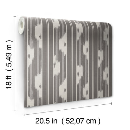 York Wallcoverings NuWallpaper Ojai Charcoal Peel and Stick Wallpaper Graphics Transitional Charcoal  Current Peel & Stick - WVS6486