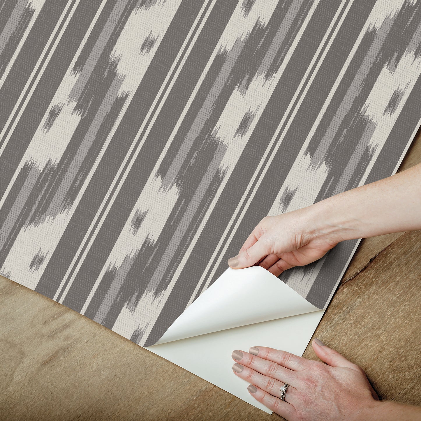 York Wallcoverings NuWallpaper Ojai Charcoal Peel and Stick Wallpaper Graphics Transitional Charcoal  Current Peel & Stick - WVS6486