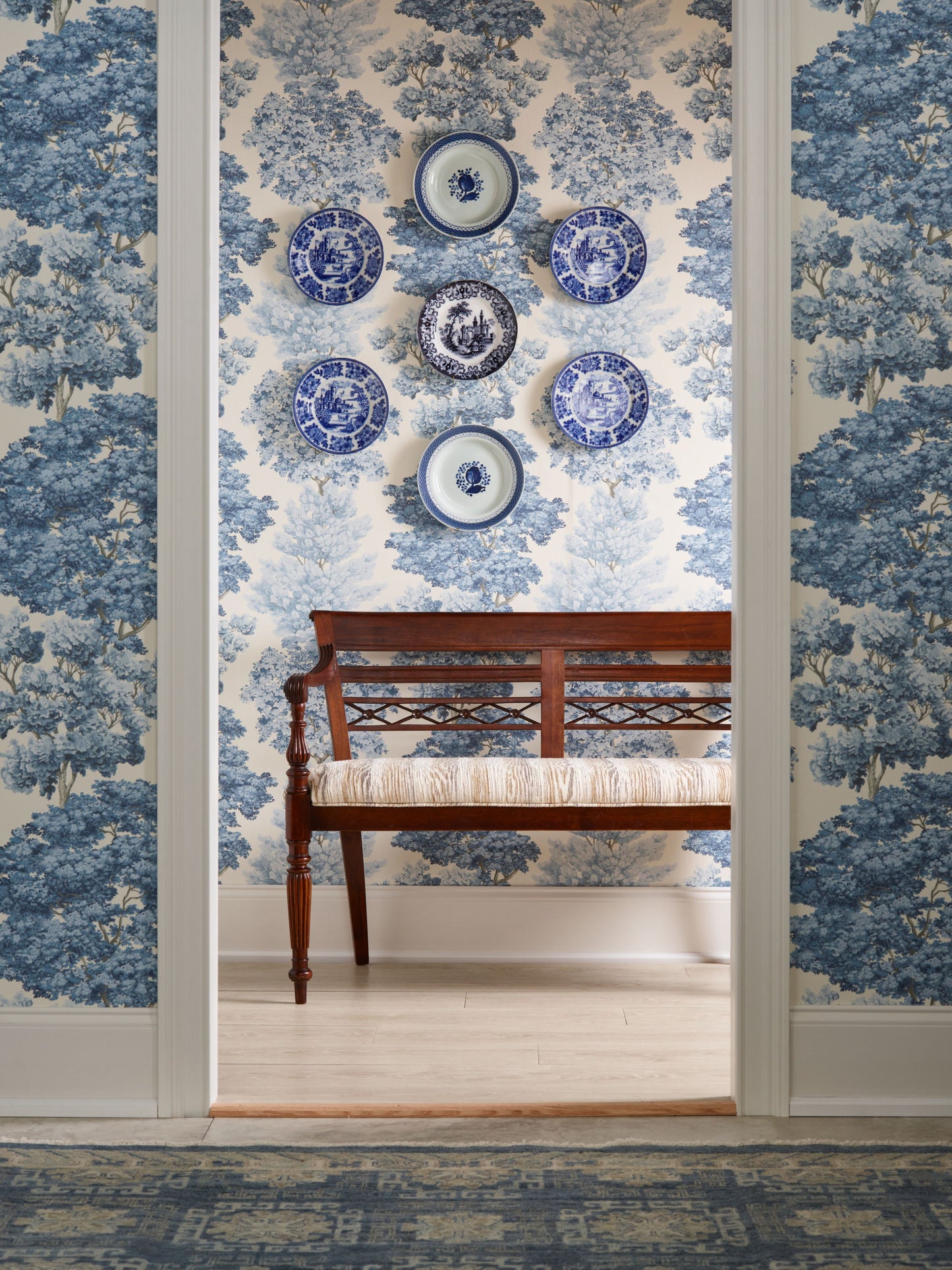 SCALAMANDRE  CENTRAL PARK WALLCOVERING SCENIC LIGHT BLUE   - WW 0002WP88583D NEW SKU # WWWP88583D0002
