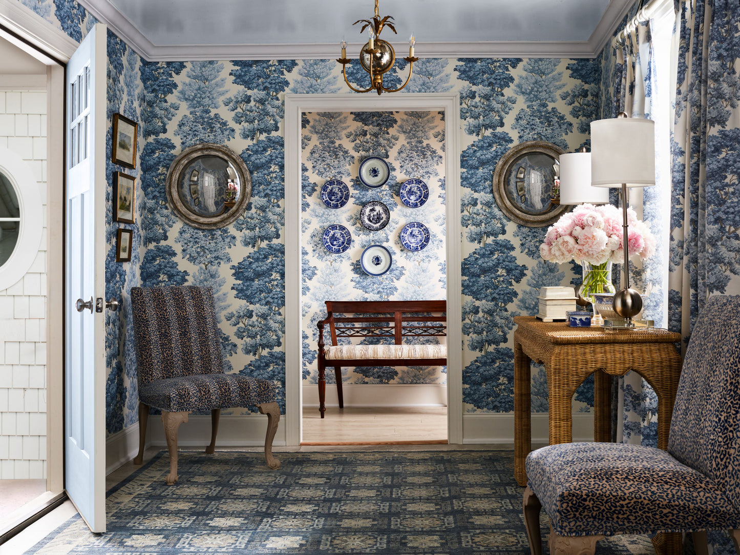 SCALAMANDRE  CENTRAL PARK WALLCOVERING SCENIC LIGHT BLUE   - WW 0002WP88583D NEW SKU # WWWP88583D0002