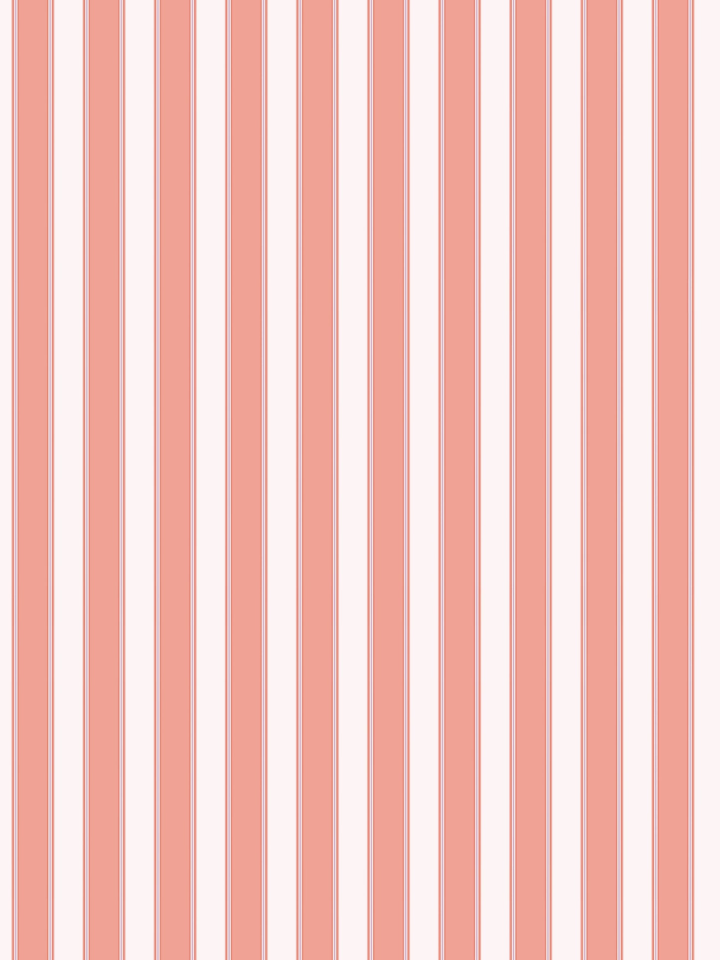 Soft pink and peach striped wallpaper pattern for walls.