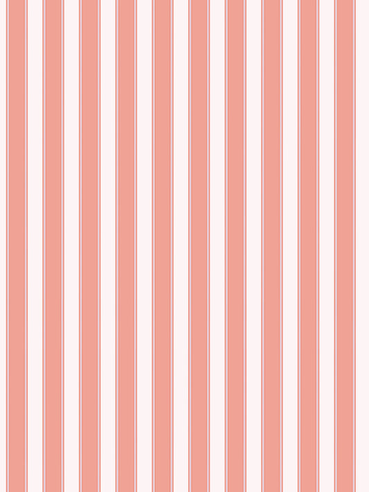 Soft pink and peach striped wallpaper pattern for walls.