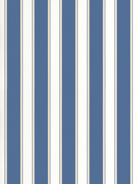 Blue and ivory vertical stripe pattern; navy blue and ivory fabric or wallpaper with bold nautical stripes.