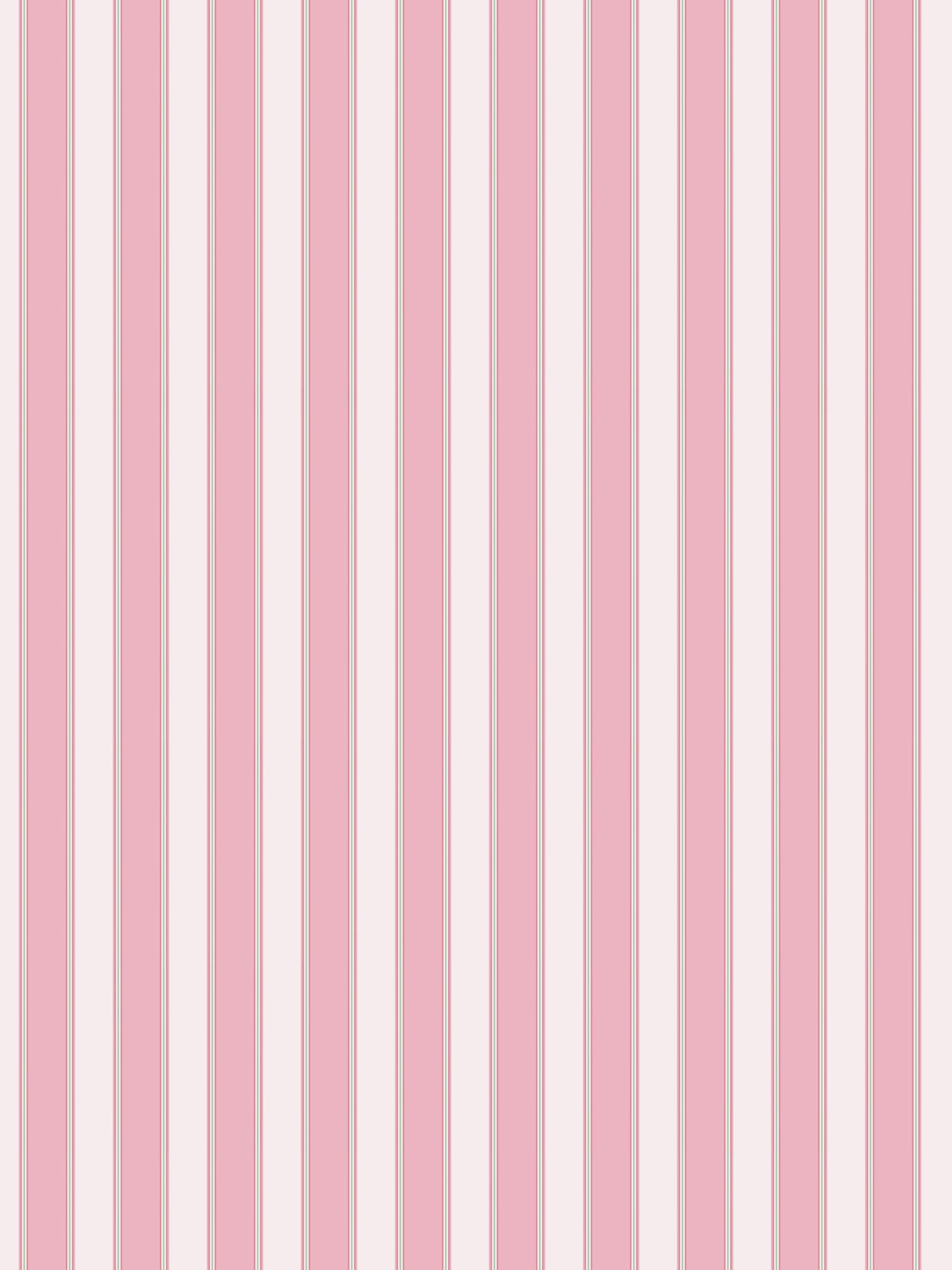 Pastel pink and white vertical stripes; modern wallpaper pattern.