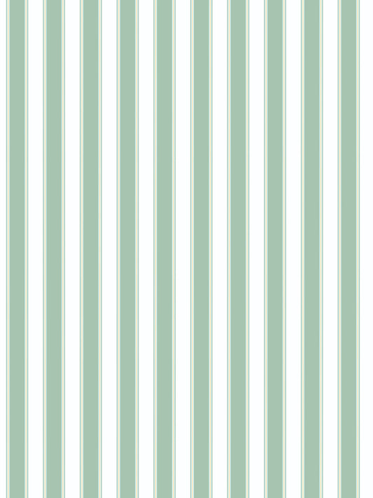 Mint green and white vertical stripe wallpaper pattern
