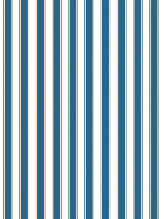 Vertical blue and white stripe pattern with alternating navy and sky blue stripes; wallpaper.
