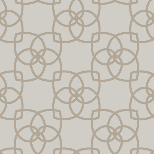 York Wallcoverings Antonina Vella Serendipity Light Grey and Light Brown Wallpaper  Geometrics Browns   - Y6200203