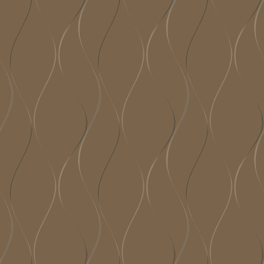 York Wallcoverings Antonina Vella Wavy Stripe Tan Metallic Wallpaper  Stripes Metallics   - Y6201406