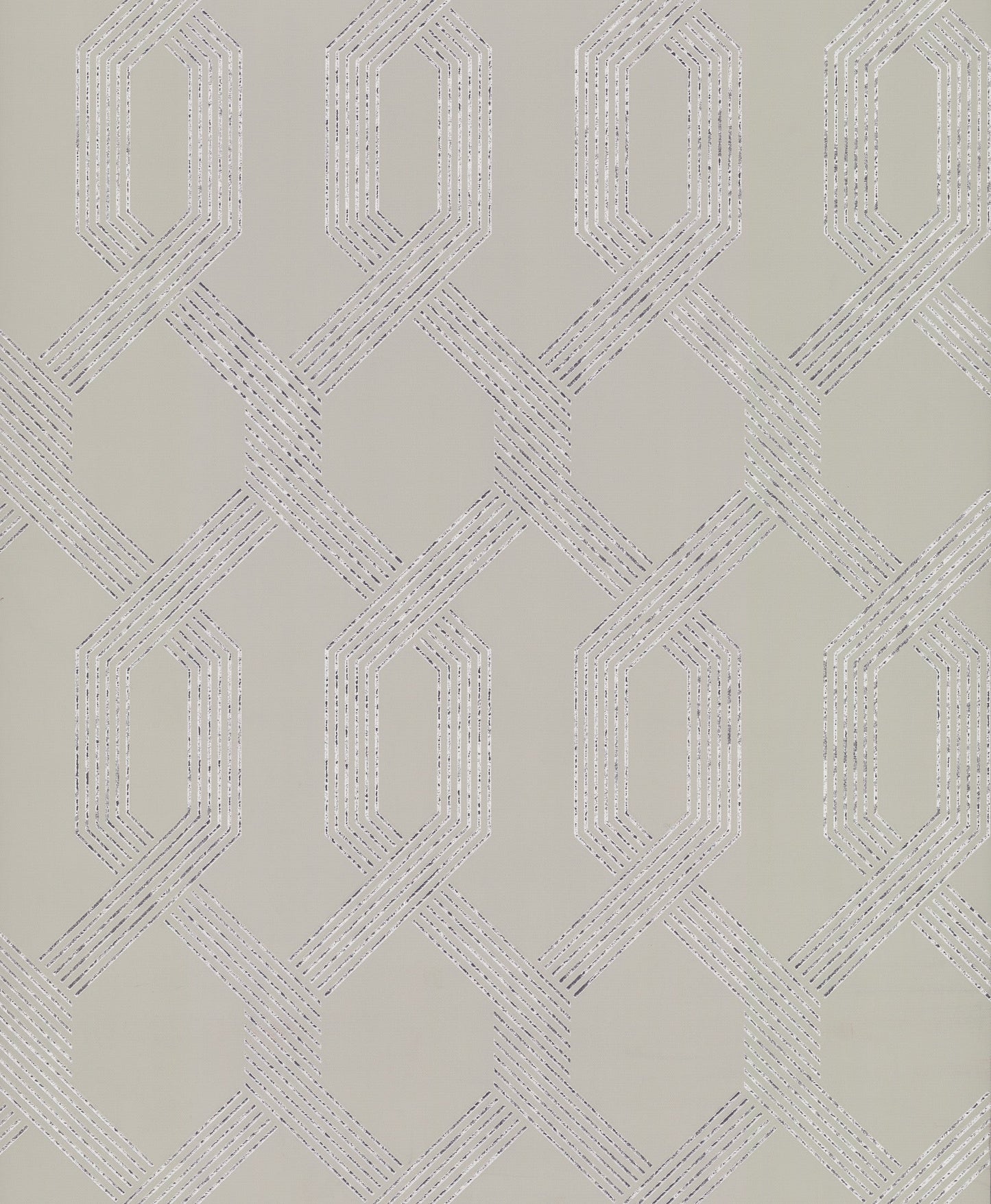 York Wallcoverings York Wallcoverings Viva Lounge Silver Metallic Wallpaper  Trellis and Lattice Metallics   - Y6221204