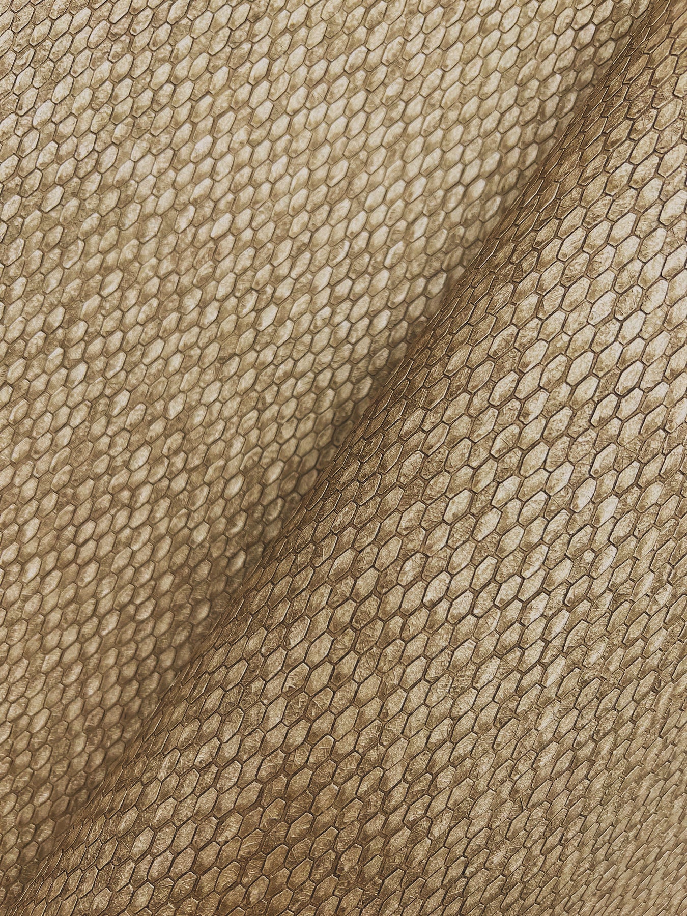 York Wallcoverings Black and White, III Stretched Hexagons Burnished Copper Wallpaper Glam Small Prints Browns   - Y6231105