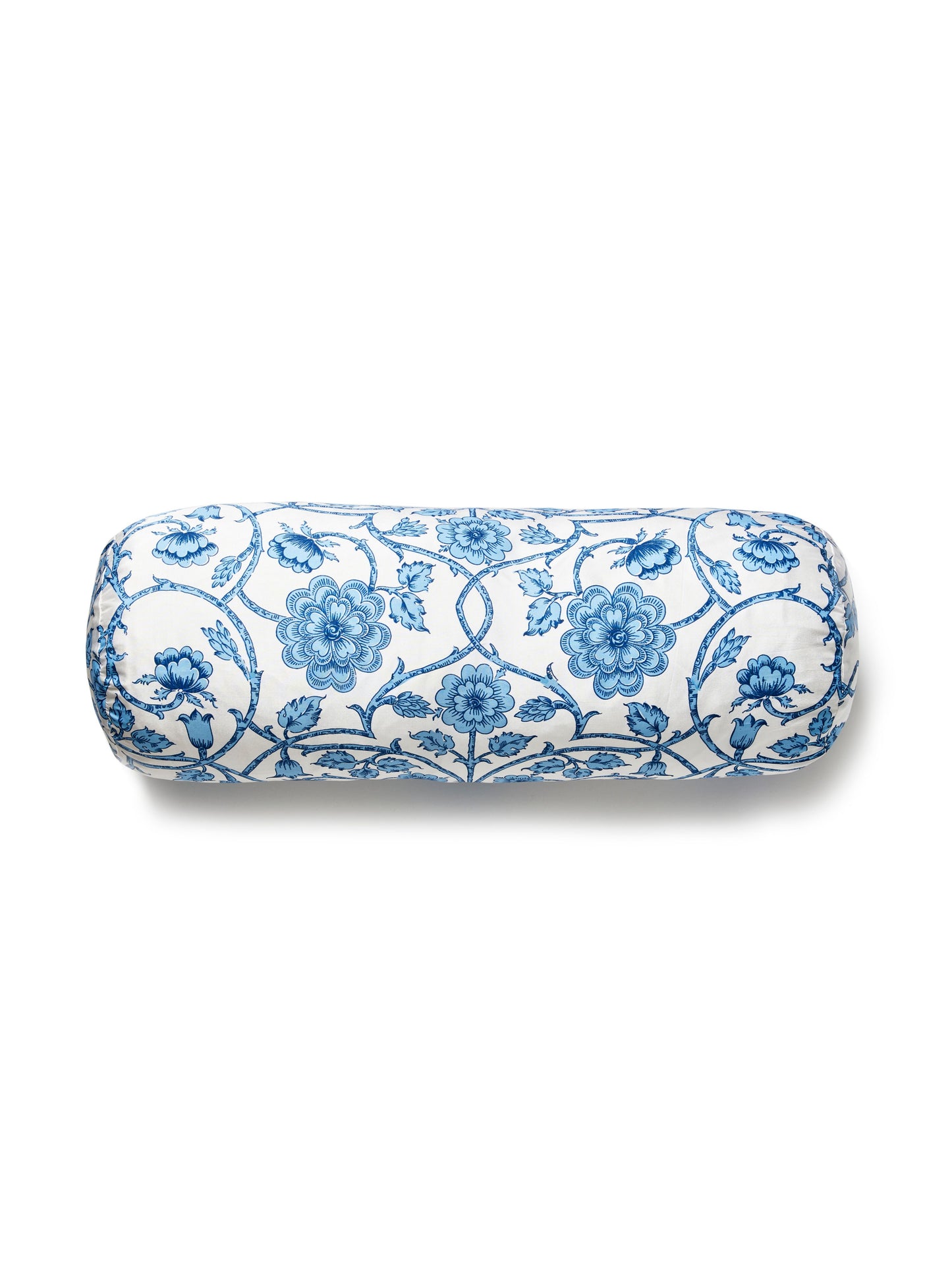 SCALAMANDRE PILLOWS   FLORAL 
SCROLL BOLSTER    - YD 0002BADK5736