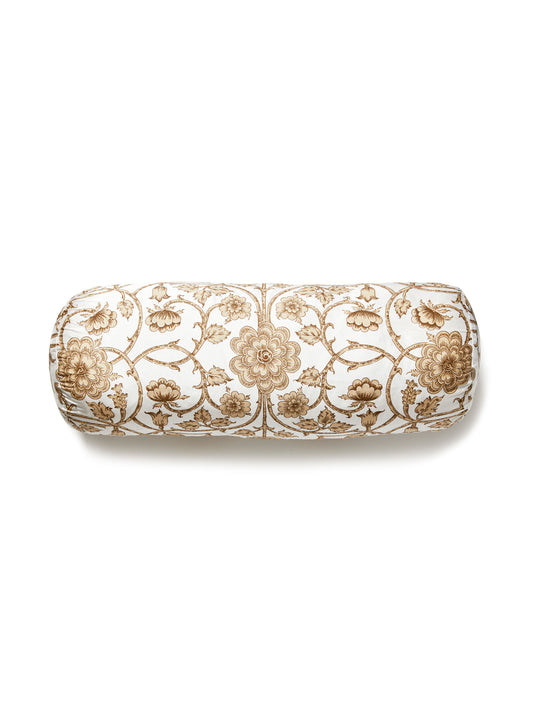 SCALAMANDRE PILLOWS   FLORAL 
SCROLL BOLSTER    - YD 0003BADK5736