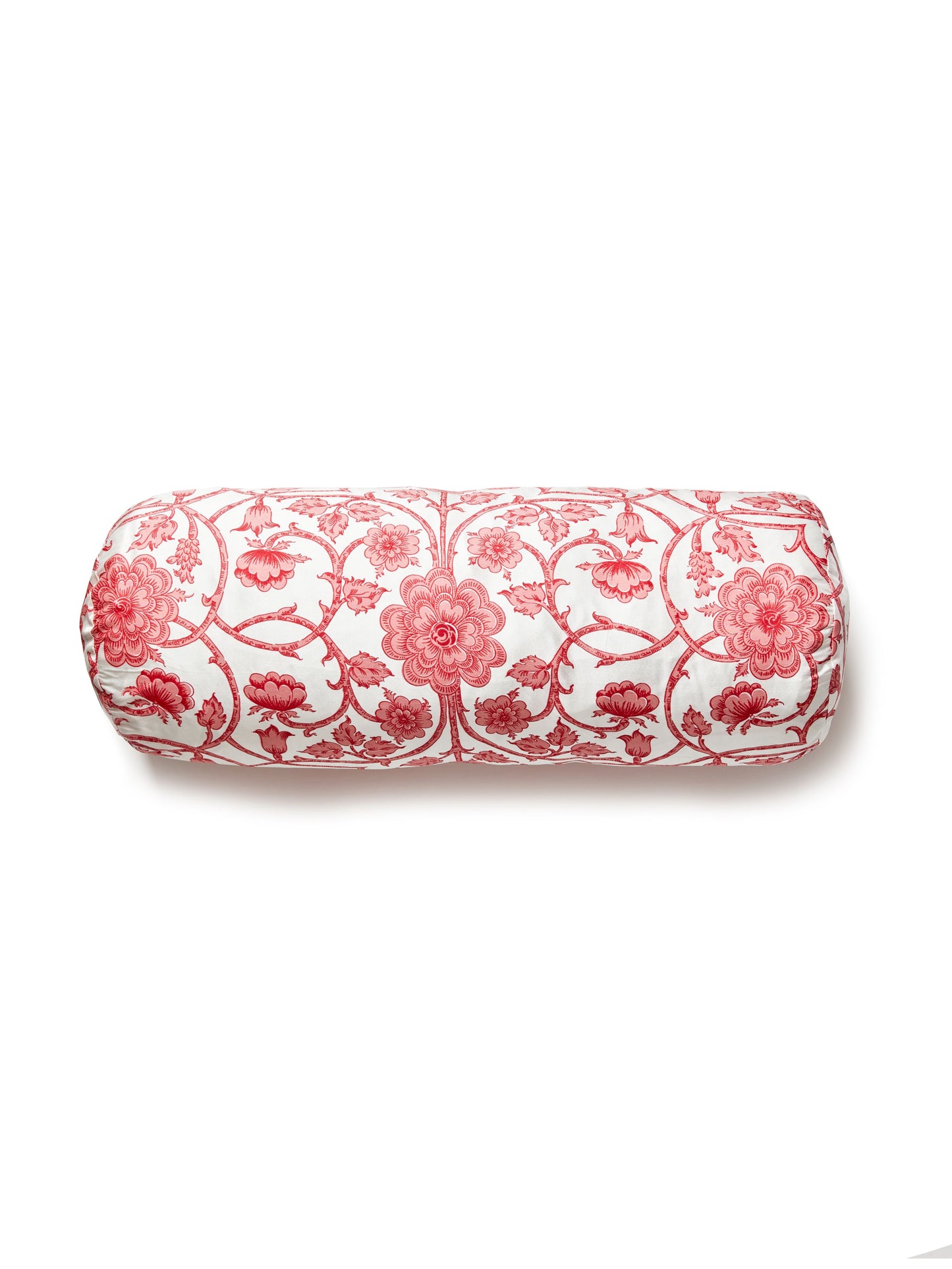 SCALAMANDRE PILLOWS   FLORAL 
SCROLL BOLSTER    - YD 0004BADK5736