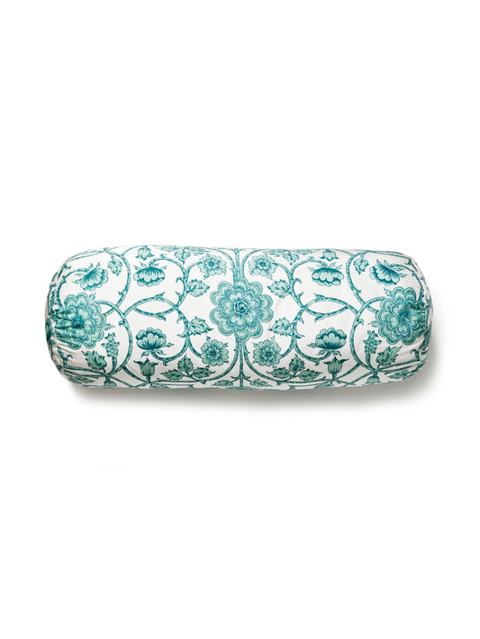 SCALAMANDRE PILLOWS   FLORAL 
SCROLL BOLSTER    - YD 0005BADK5736