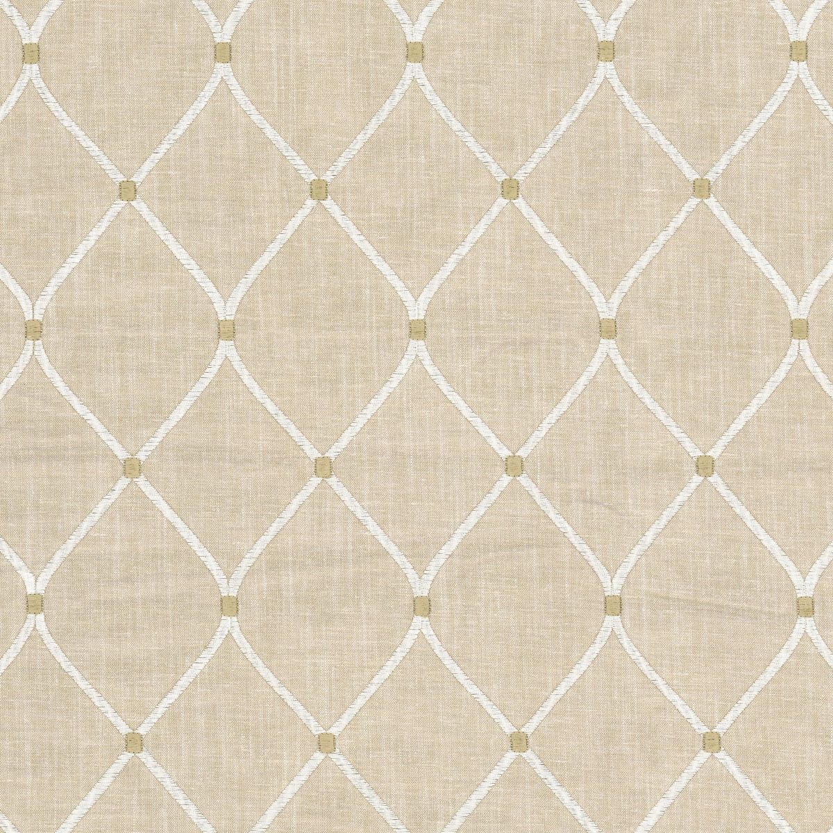 STOUT TEXTILES  MULTIPURPOSE,EMBROIDERIES TRADITIONAL, OGEE BEIGE   - YEAD-1