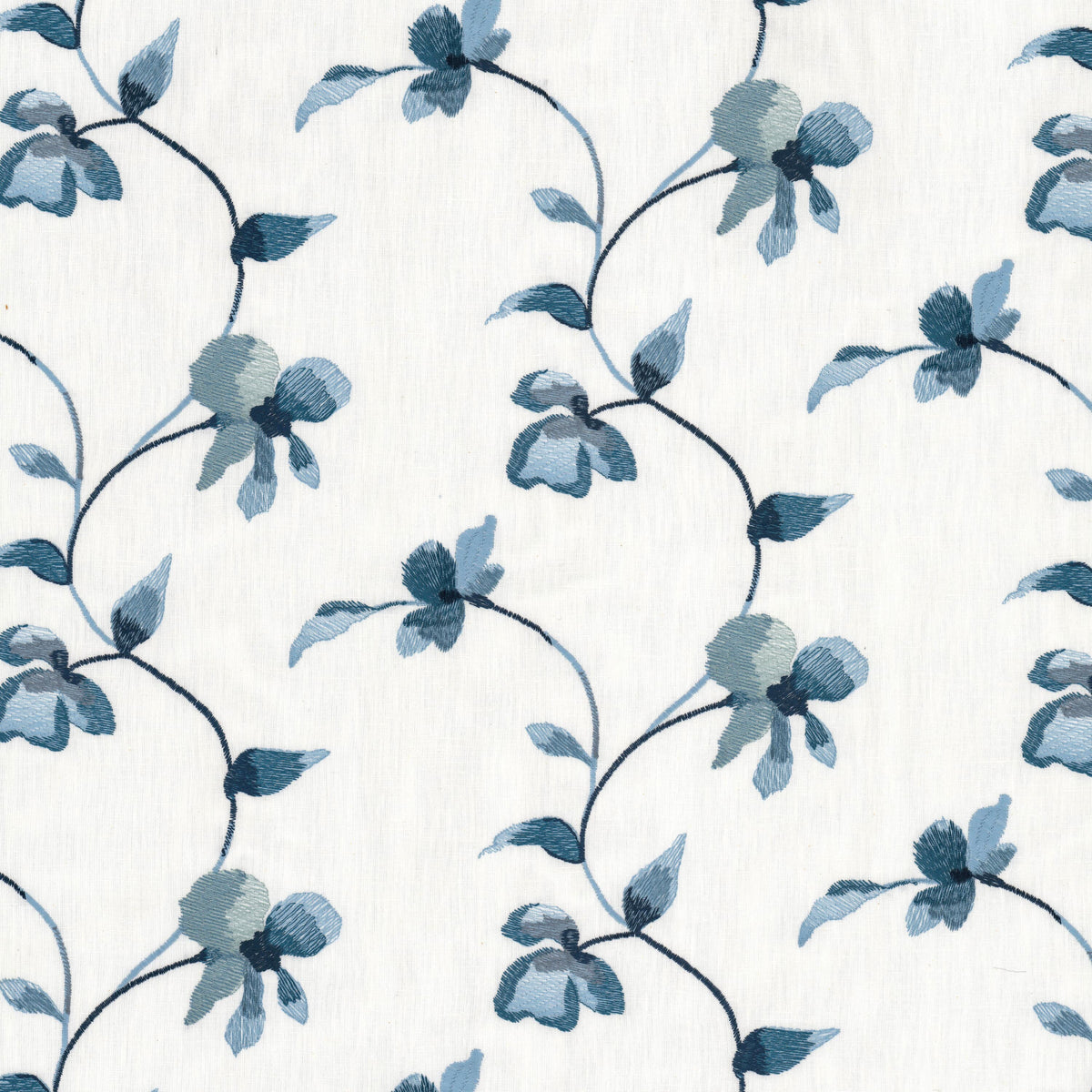 STOUT TEXTILES  MULTIPURPOSE,EMBROIDERIES TRANSITIONAL,, FLORAL OCEAN   - YEST-2