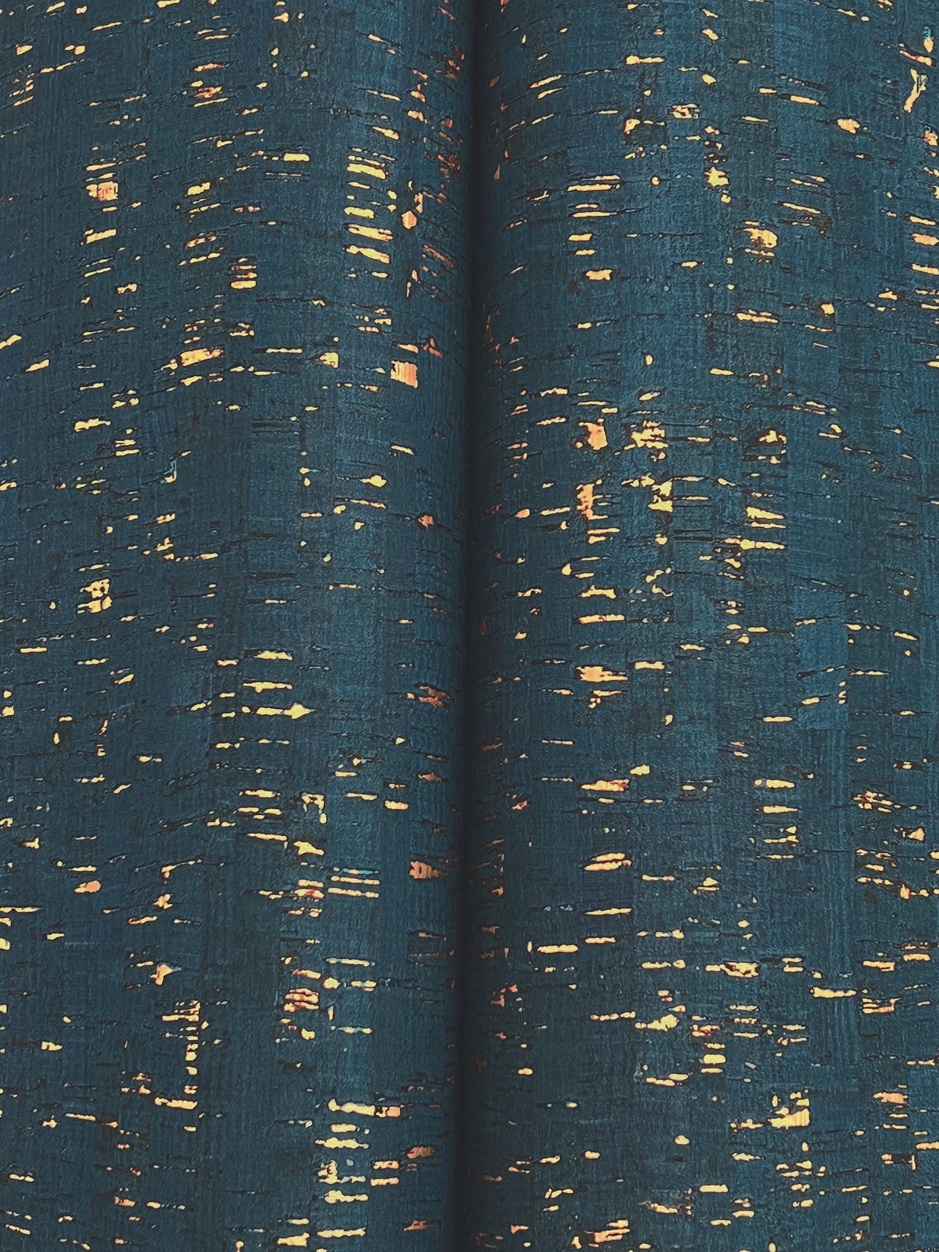 York Wallcoverings Ronald Redding Caldera Cork Navy / Gold Wallpaper Cork Naturals Navy / Gold  Wallpaper - YGL7008