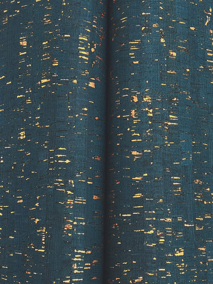York Wallcoverings Ronald Redding Caldera Cork Navy / Gold Wallpaper Cork Naturals Navy / Gold  Wallpaper - YGL7008