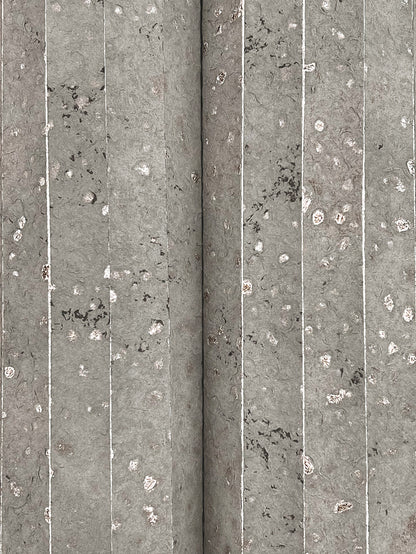 York Wallcoverings Ronald Redding Handcrafted Paper Dark Taupe Wallpaper Stripes Eclectic Dark Taupe  Wallpaper - YGL7009