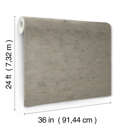 York Wallcoverings Ronald Redding Handcrafted Paper Dark Taupe Wallpaper Stripes Eclectic Dark Taupe  Wallpaper - YGL7009