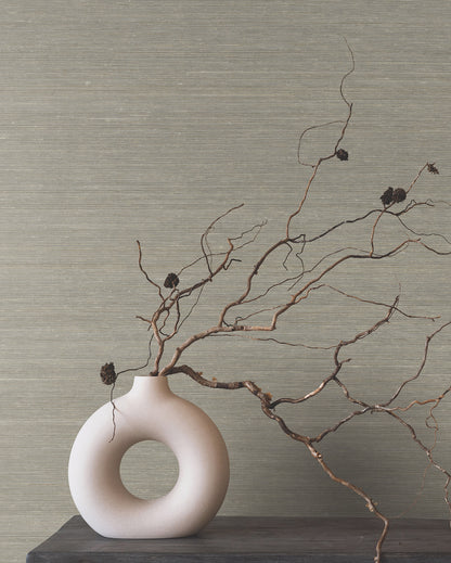York Wallcoverings Ronald Redding Smooth Abaca Moonstone Wallpaper Grasscloth Naturals Moonstone  Wallpaper - YGL7012