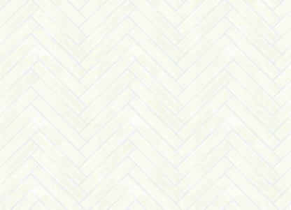 Cream-colored herringbone wood veneer wallpaper with subtle texture.