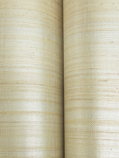 York Wallcoverings Ronald Redding Tailored Abaca White Pearl Wallpaper Grasscloth Naturals White Pearl  Wallpaper - YGL7021