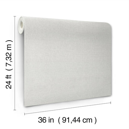 York Wallcoverings Ronald Redding Sheer Linen Silver White Wallpaper Weaves Naturals Silver White  Wallpaper - YGL7023
