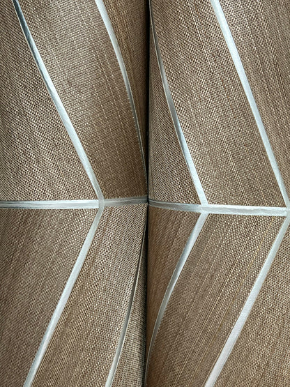York Wallcoverings Ronald Redding Chevron Abaca Cinnamon Wallpaper Grasscloth Naturals Cinnamon  Wallpaper - YGL7024