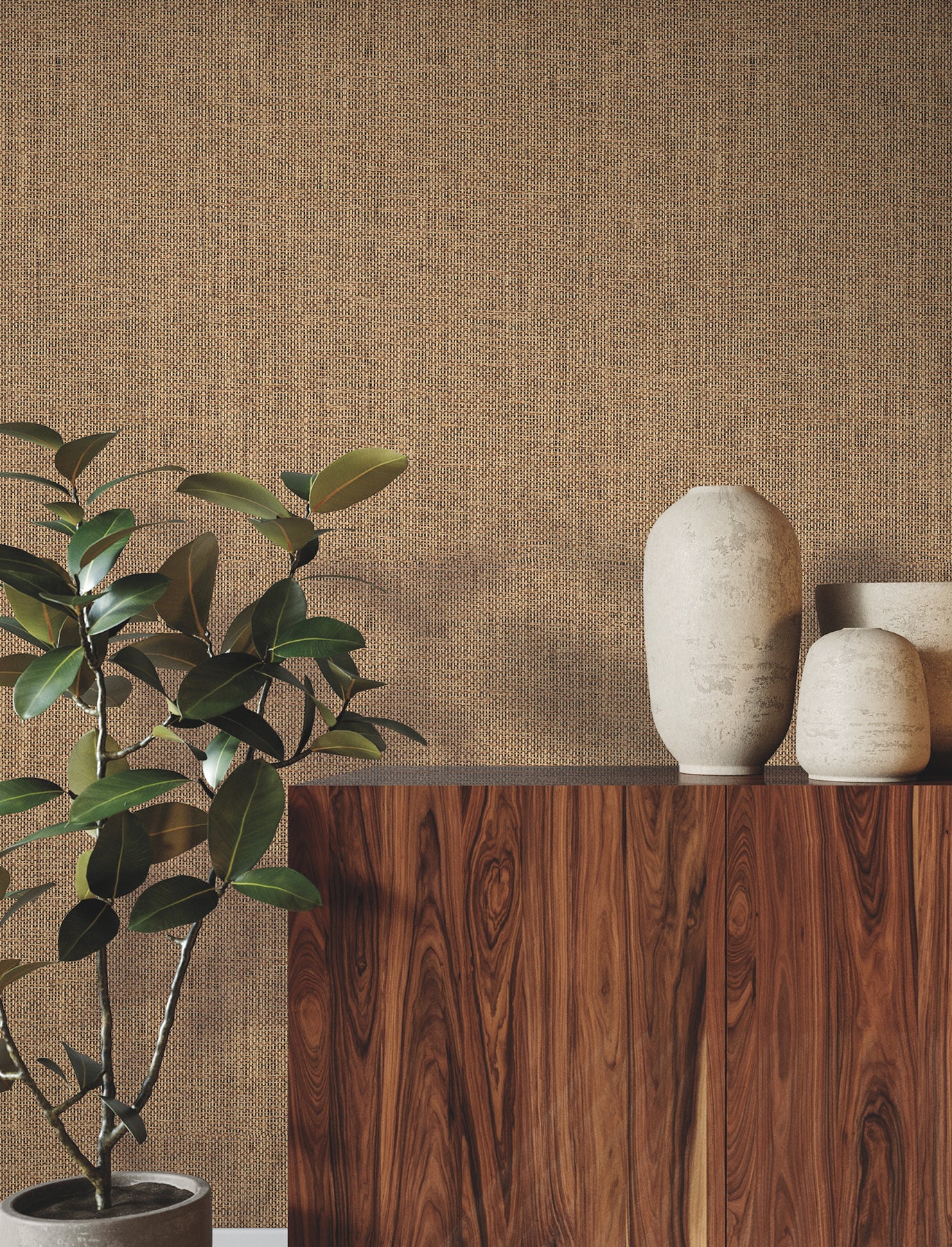 York Wallcoverings Ronald Redding Basketweave Paperweave Cattail Wallpaper Paper Weave Naturals Cattail  Wallpaper - YGL7027