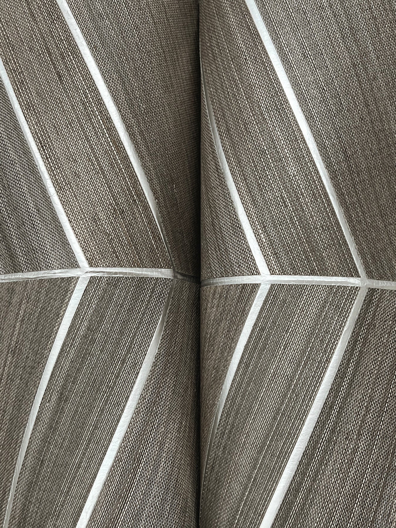 York Wallcoverings Ronald Redding Chevron Abaca Portabella Wallpaper Grasscloth Naturals Portabella  Wallpaper - YGL7035