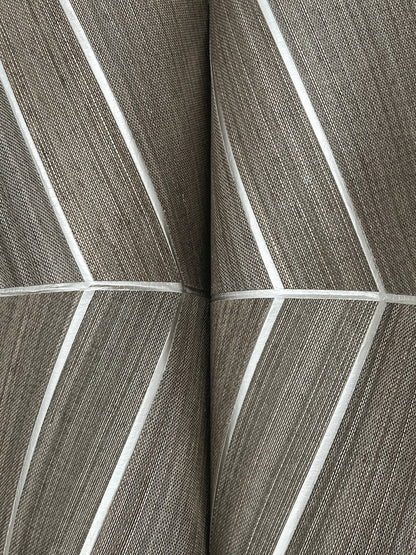 York Wallcoverings Ronald Redding Chevron Abaca Portabella Wallpaper Grasscloth Naturals Portabella  Wallpaper - YGL7035